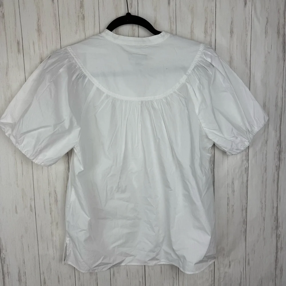 J Crew NWT Puff-sleeve Cotton Poplin Popover Top SIZE 6